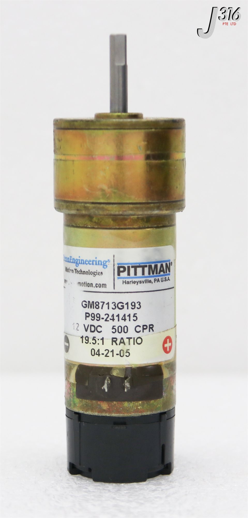 37345 PITTMAN DC MOTOR, 19.5:1 W/ ENCODER HEDS-5500 GM8713G193 | eBay